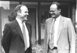 David Wright of Save the Children with Peter Murray, 1992